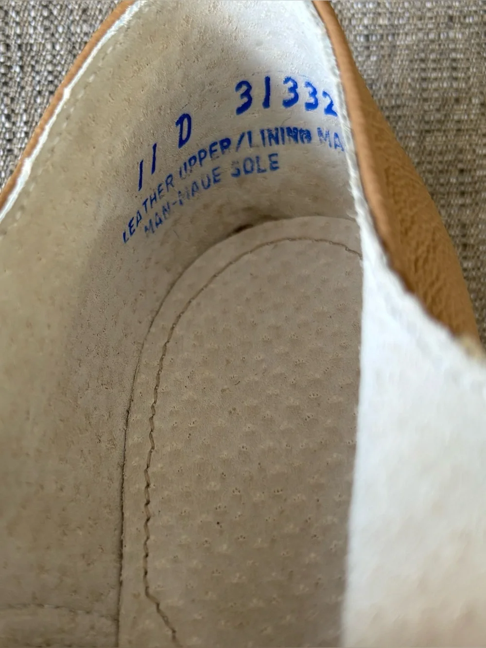Amilio Kids Artie Tan Leather Lace-Up Saddle Shoes size 11